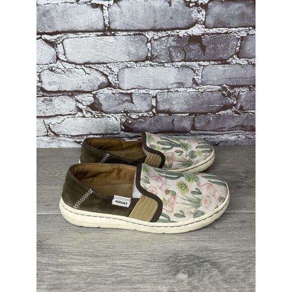 Ariat Ryden Cactus Flamingo Print Slip On Casual Shoes Women’s Sz 8.5B US/39EU - Picture 10 of 16